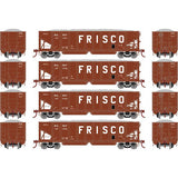 Athearn ATH7638 SLSF Frisco Set #2 4 Pack 40' Ribbed 3-Bay Ballast Hopper HO Scale