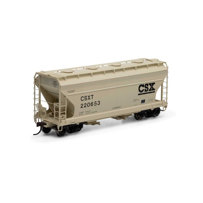 Athearn ATH81054 ACF 2970 Covered Hopper, CSXT CSX #220653 HO Scale