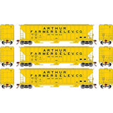 Athearn ATH81579 FMC 4700 Covered Hopper, AFEX 3 Pack HO Scale