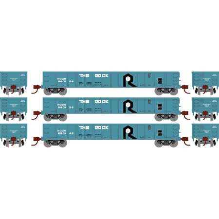 Athearn ATH8391 Rock Island - RI 3 Pack - 52' Mill Gondola HO Scale