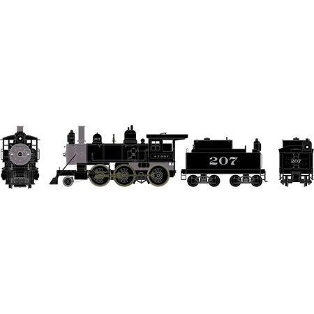 Athearn ATH87311 Old Time 2-6-0 Mogul ATSF Santa Fe #207 with DCC & Sound HO Scale