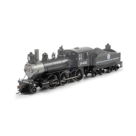 Athearn ATH87313 Old Time 2-6-0 Mogul D&RGW Denver & Rio Grande Western #942 with DCC & Sound HO Scale