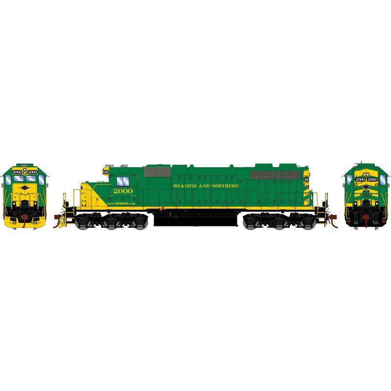 Athearn ATH88933 SD38 RBMN Reading and Northern #2000 with DCC & Sound HO Scale