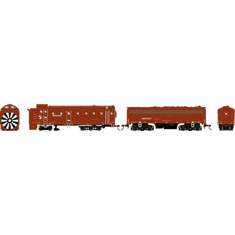 Athearn ATH93829 BNSF #972561/#972577 - Rotary Snowplow & F7B Locomotive HO Scale