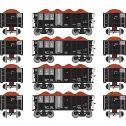 Athearn ATH97956 26' Ore Car Low Side w/Load FROMX - Ferromex Set #1 4 Pack HO Scale