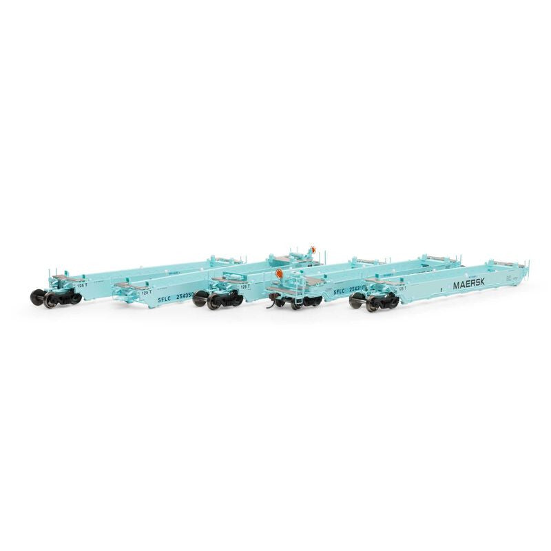 Athearn ATH98922 RTR Maxi I Well Cars, MAERSK - SFLC #254350 (5