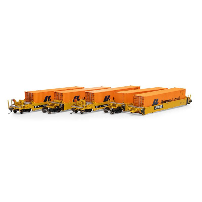 1 Ho Scale 5 Car 48 foot Double Stack outlet Train Cars