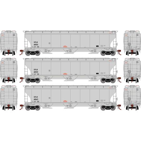 Athearn ATHG-1081 Trinity 5161 Covered Hopper 3 Pack, STLX #6003/6022/6063 HO Scale