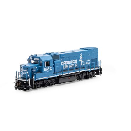 Athearn ATHG13340 GP15-1 CR Conrail Operation Lifesaver #1662 DCC & Sound HO Scale