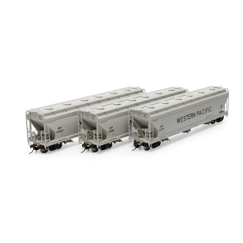 Athearn ATHG15442 4600 3-Bay Center Flow Hopper WP Western Pacific 3 Pack HO Scale