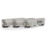 Athearn ATHG15856 ACF 4600 3-Bay CF Hopper - DT&I Detroit Toledo & Ironton #1 3 Pack HO Scale