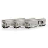 Athearn ATHG15856 ACF 4600 3-Bay CF Hopper - DT&I Detroit Toledo & Ironton #1 3 Pack HO Scale