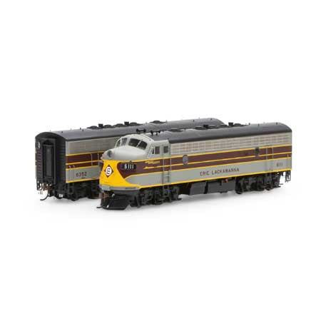 Athearn ATHG19557 F7 A/B EL - Erie Lackawanna - Freight #6111/#6352 with DCC & Sound Tsunami2  HO Scale