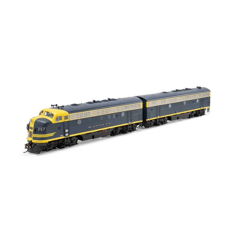 Athearn ATHG19674 F7A / F7B Locomotive Set with Tsunami2 DCC & Sound, ATSF #257L, #257A HO Scale