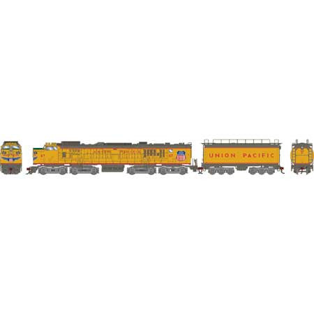 Athearn ATHG41512 Gas Turbine w/Tender UP - Union Pacific #67 with DCC & Sound Tsunami2  HO Scale