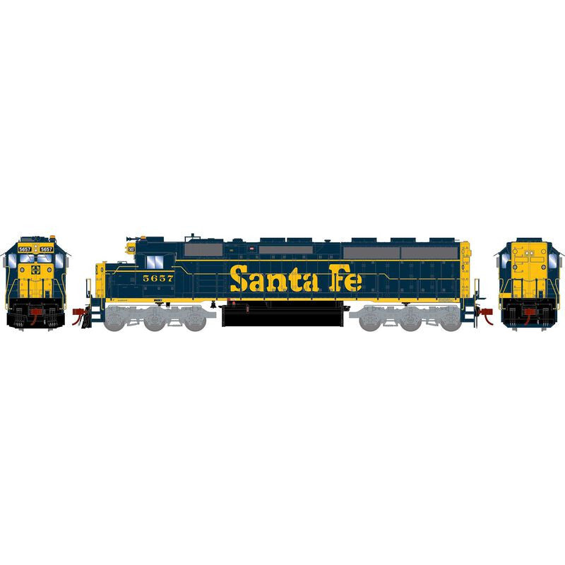 Athearn ATHG65809 SD45-2 Santa Fe, SF #5657 with DCC & Sound Tsunami2 HO Scale