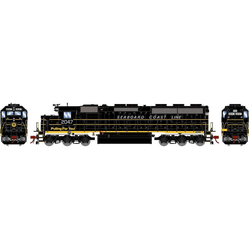 Athearn ATHG65819 SD45-2 Seaboard Coast Line, SCL # 2047 with DCC & Sound Tsunami2 HO Scale