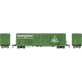 Athearn ATHG68994 EFXC Evergreen #3922 50' PC&F Box / 8'&8' YSD Plug Door HO Scale