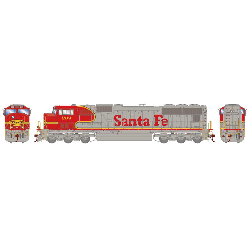 Athearn ATHG71227 SD75M ATSF Santa Fe #209 with DCC & Sound Tsunami2 HO Scale