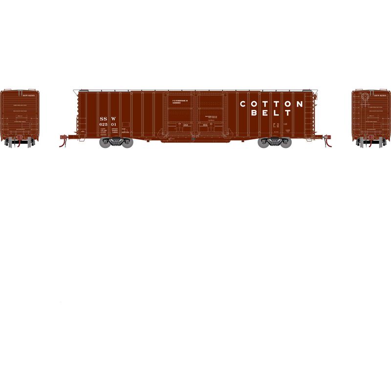 Athearn ATHG75894 60' PS Auto Box, SSW Cotton Belt #62501 HO Scale