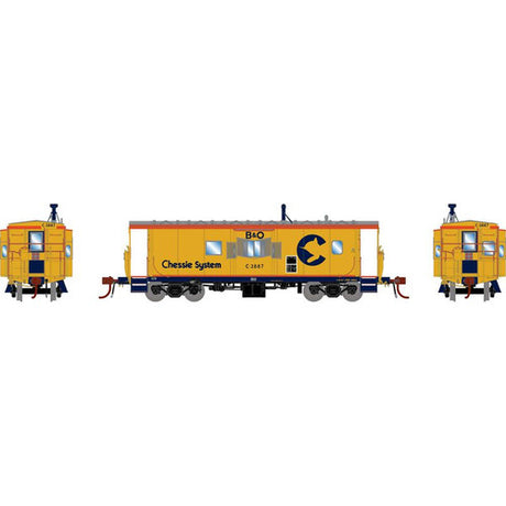 Athearn ATHG78348 C-26 ICC Caboose With Lights & Sound, Chessie B&O #C-3887 HO Scale