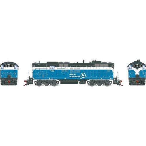 Athearn ATHG82374 GP9 GN Great Northern #682 with DCC & Sound Tsunami HO Scale