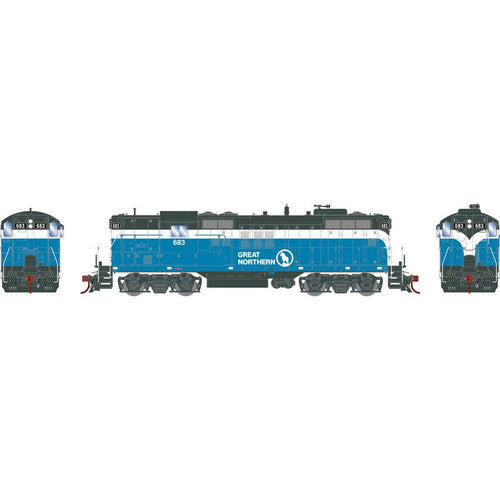 Athearn ATHG82375 GP9 GN Great Northern #683 with DCC & Sound Tsunami HO Scale