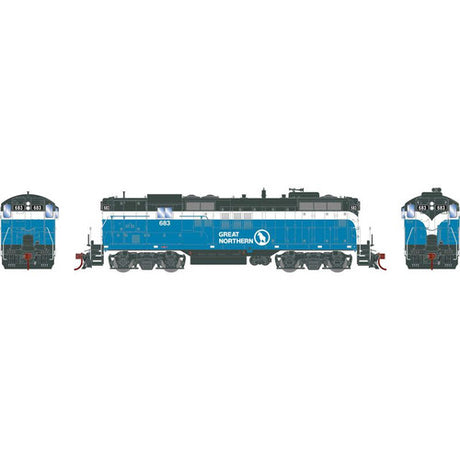 Athearn ATHG82375 GP9 GN Great Northern #683 with DCC & Sound Tsunami HO Scale