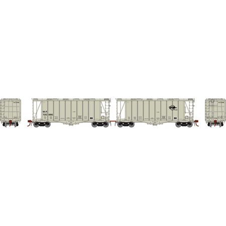 Athearn ATHG87485 GATC 2600 Airslide Hopper 2 car set, MP / Drawbar#720986 HO Scale