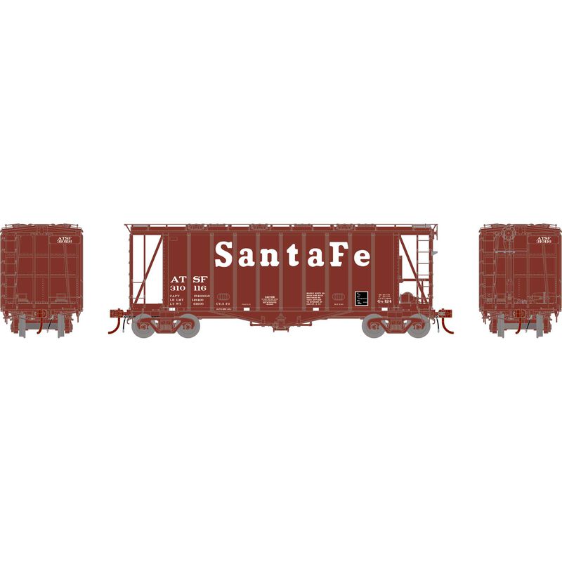 Athearn ATHG87491 GATC 2600 Airslide Hopper, ATSF Santa Fe #310116 HO Scale