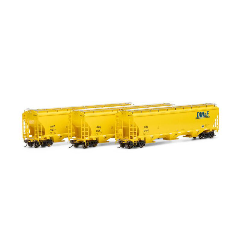 Athearn ATHG97142 Trinity 3-Bay Hoppers DM&E Dakota, Minnesota and Eastern Set #2 3 Pack HO Scale