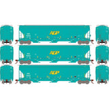 Athearn ATHG97149 Trinity 3-Bay Hoppers DJTX AGP Set #1 3 Pack HO Scale