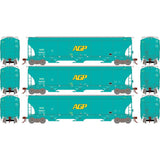 Athearn ATHG97150 Trinity 3-Bay Hoppers DJTX AGP Set #2 3 Pack HO Scale