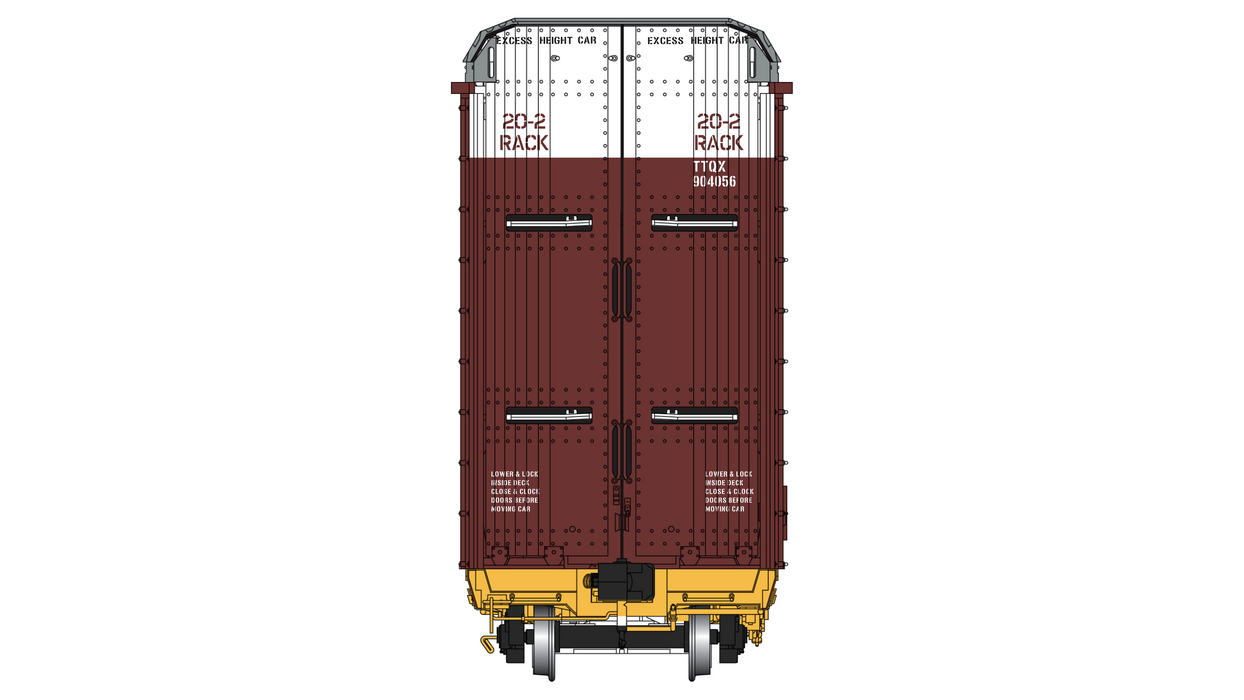 Class One Model Works FC00600 Thrall 20-2 Autorack - Type A - Santa Fe TTQX #904056 HO Scale