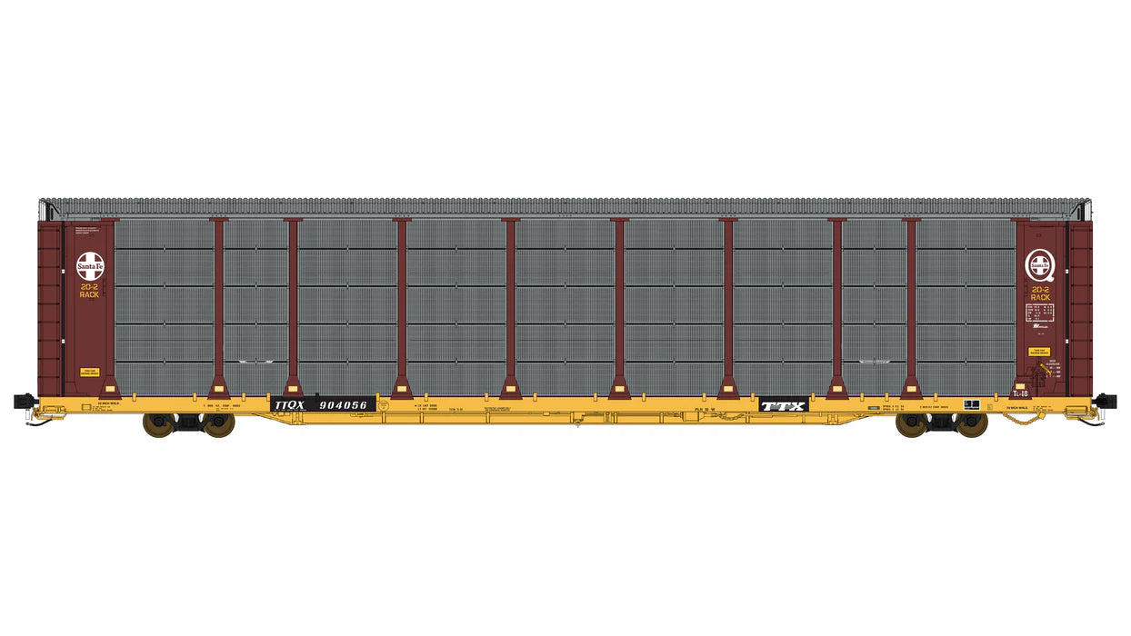 Class One Model Works FC00600 Thrall 20-2 Autorack - Type A - Santa Fe TTQX #904056 HO Scale