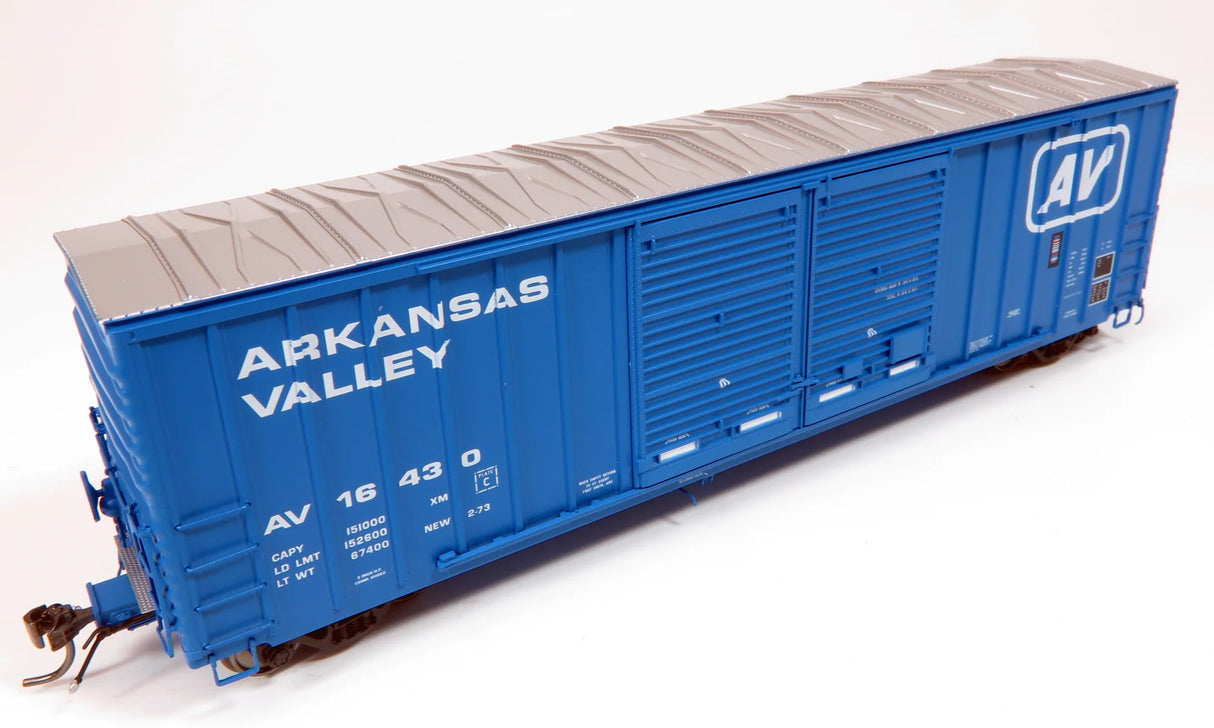 HomeShops HFB-028-004 AV Arkansas Valley #16477 - Rapido PC&F 5258 50' Double Door Box Car HO Scale