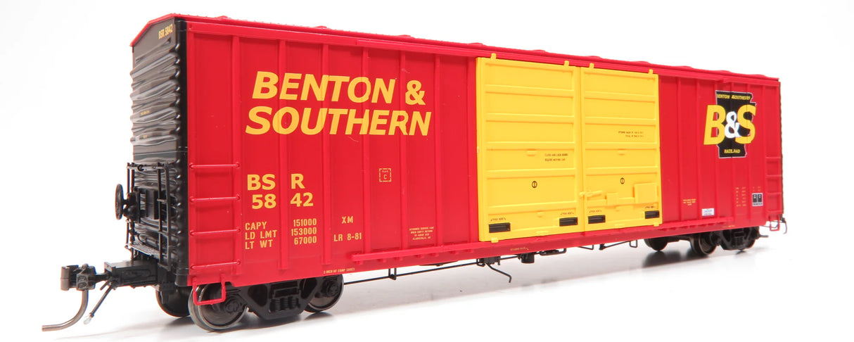 HomeShops HFB-029-003 BSR Benton & Southern #5835 - Rapido PC&F 5258 50' Double Door Box Car HO Scale