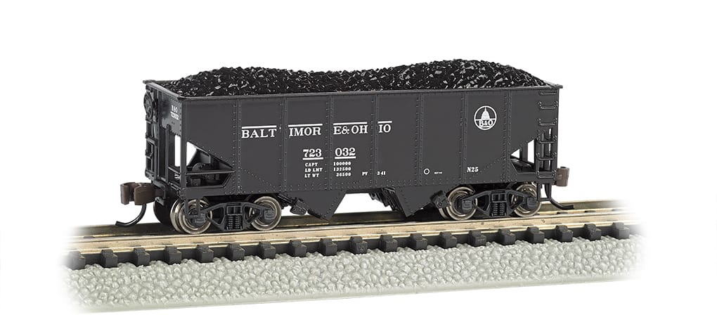 Bachmann 19553 2 Bay Hopper B&O Baltimore & Ohio #723032 N Scale