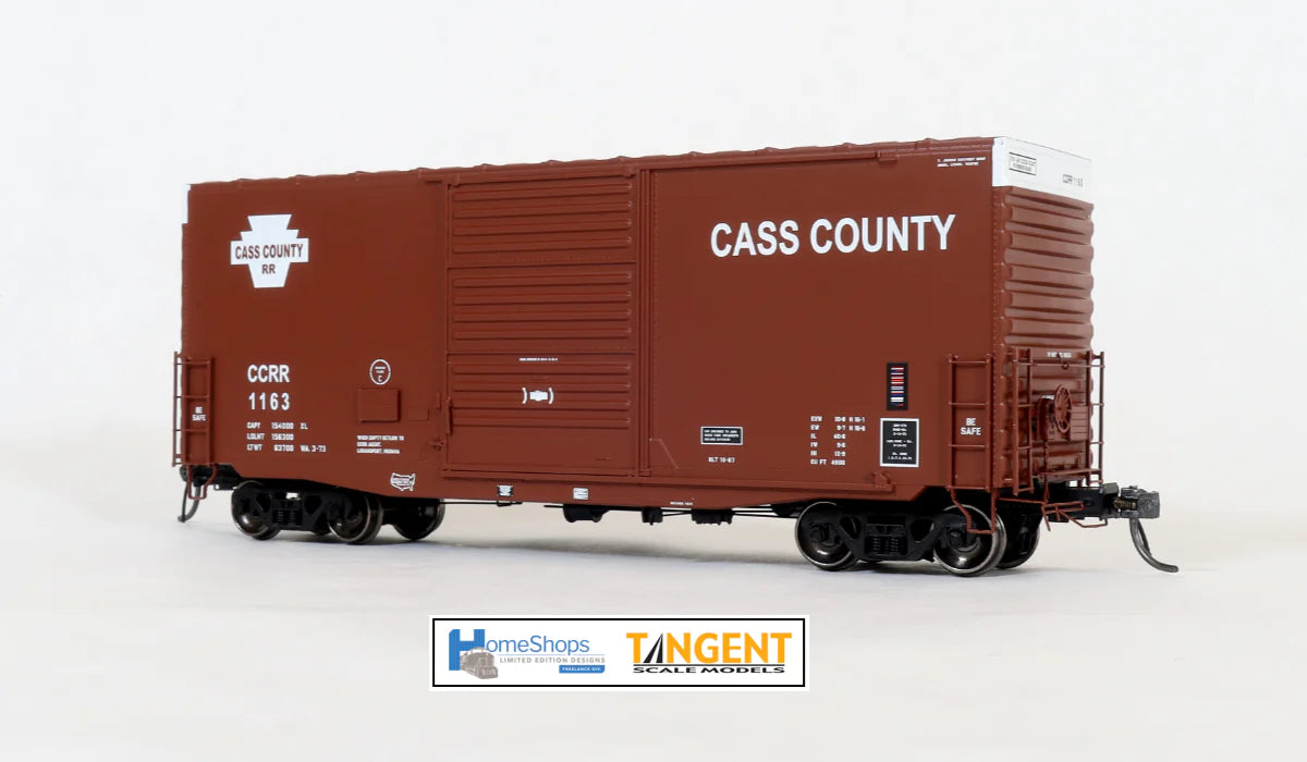 HomeShops HFB-019-001 CCRR - Cass County #1163 PS 40' Mini Hy Cube Boxcar HO Scale