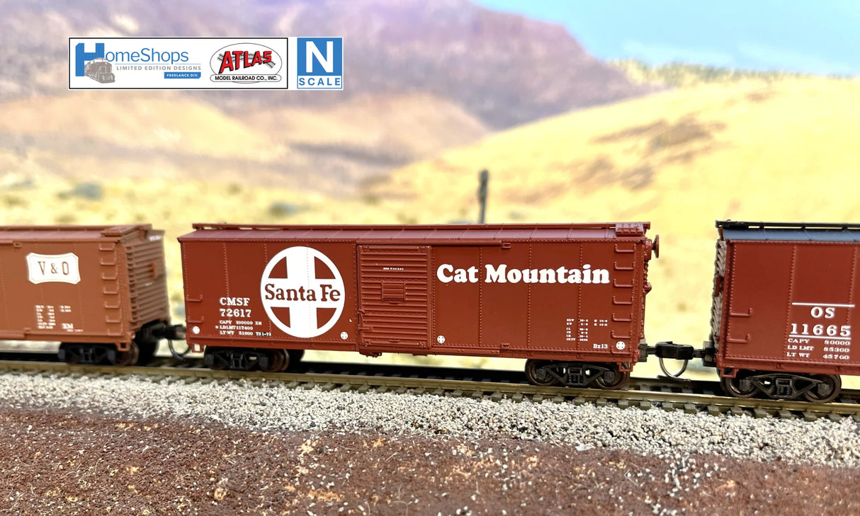 HomeShops NFB-001-002 CMSF - Cat Mountain #72656 Atlas USRA Rebuilt Steel 40' Box Car N Scale