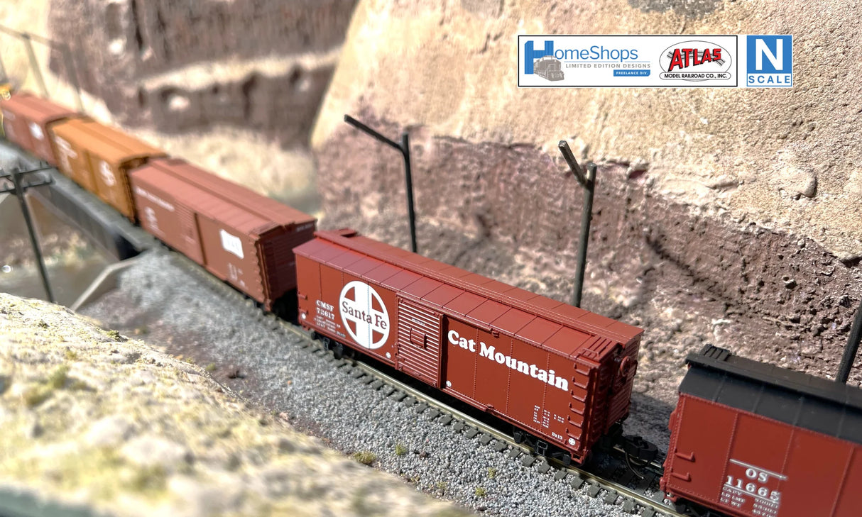 HomeShops NFB-001-002 CMSF - Cat Mountain #72656 Atlas USRA Rebuilt Steel 40' Box Car N Scale