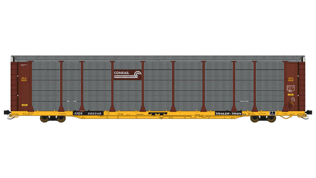 Class One Model Works FC00607 Thrall 20-2 Autorack - Type A - Conrail TTQX #800742 HO Scale