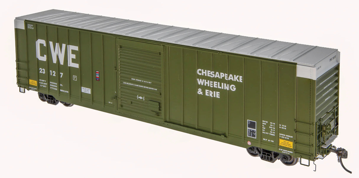 HomeShops HFB-009-003 CWE Chesapeake Wheeling & Erie #23127- ExactRail Platinum Berwick 7580 Boxcar HO Scale