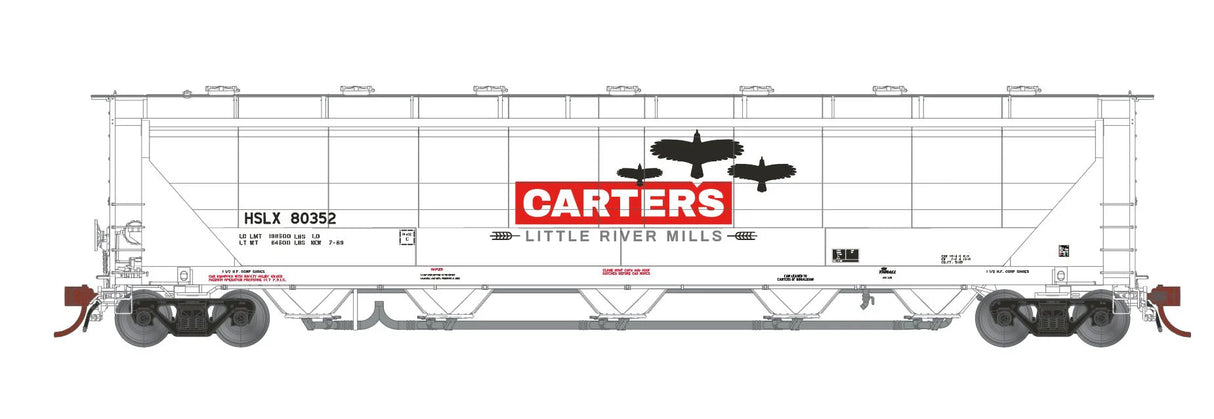 HomeShops HFH-017-002 HSLX 80375 - HO-Scale Carter's Little River Mills Prairie Shadows Thrall PD5000 Covered Hopper