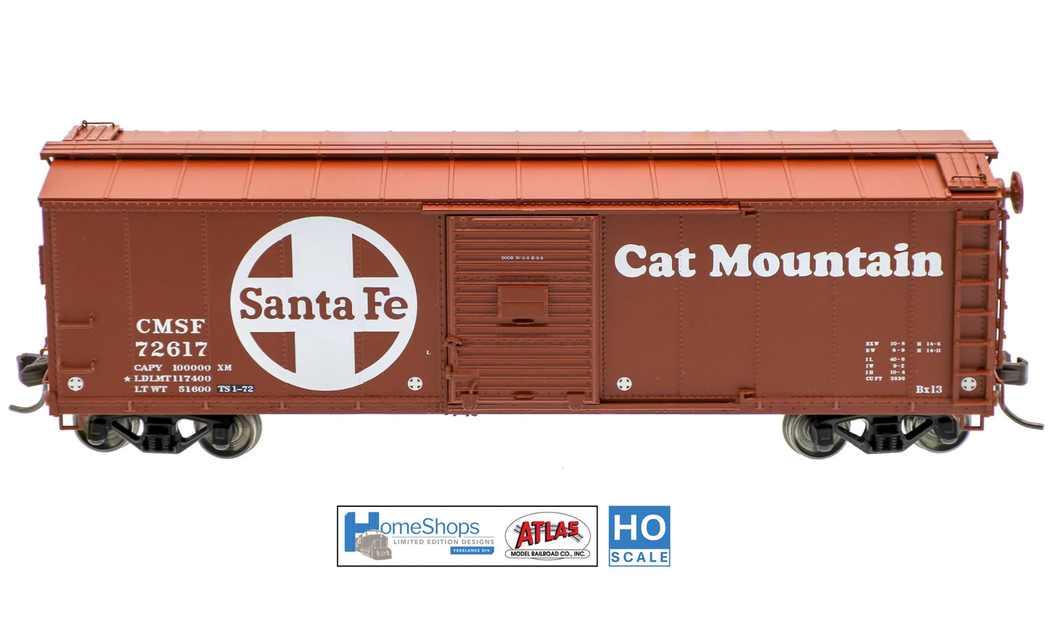 HomeShops HFB-036-004 CMSF - Cat Mountain #72690 Atlas USRA Rebuilt Steel 40' Box Car HO Scale