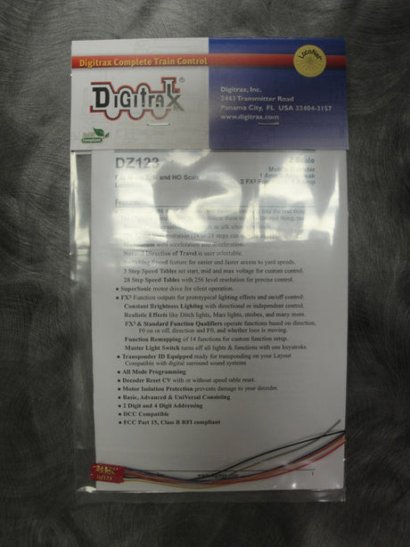 DZ123-10PACK DIGITRAX  / 10 - Pack of Digitrax -DZ123-Mobile DCC Decoders -- Wired, 1.0 Amp, (Scales = ALL) YANKEEDABBLER Part # 245-DZ123-10PK