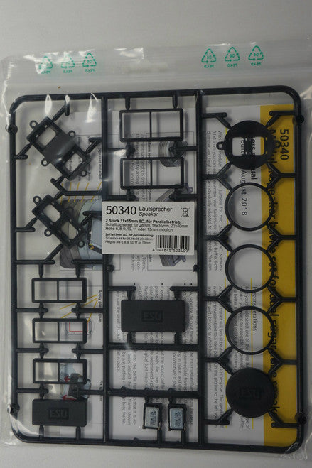 ESU 50340 Speaker set, Dual 11x15mm, Modular Soundbox kit for 28mm, 20x40mm, 16x35mm (Scale=ALL) 397-50340