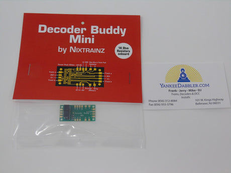 NixTrainz Decoder Buddy Mini with 1k Ohm resistor - NTZ2 motherboard for 21 Pin decoders (Scale=HO) #NIX-DecoderBuddyMini