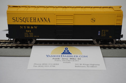 Bowser 42459 NYSW - Susquehanna #523 40' Boxcar HO Scale