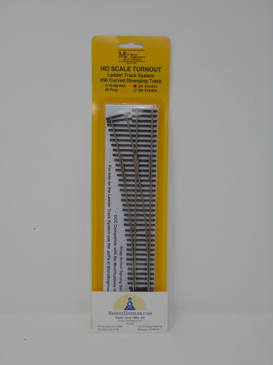 Micro Engineering 14-812 Left Hand Code 70 #5b Curved Diverging Track Turnout - Ladder Track System HO Scale